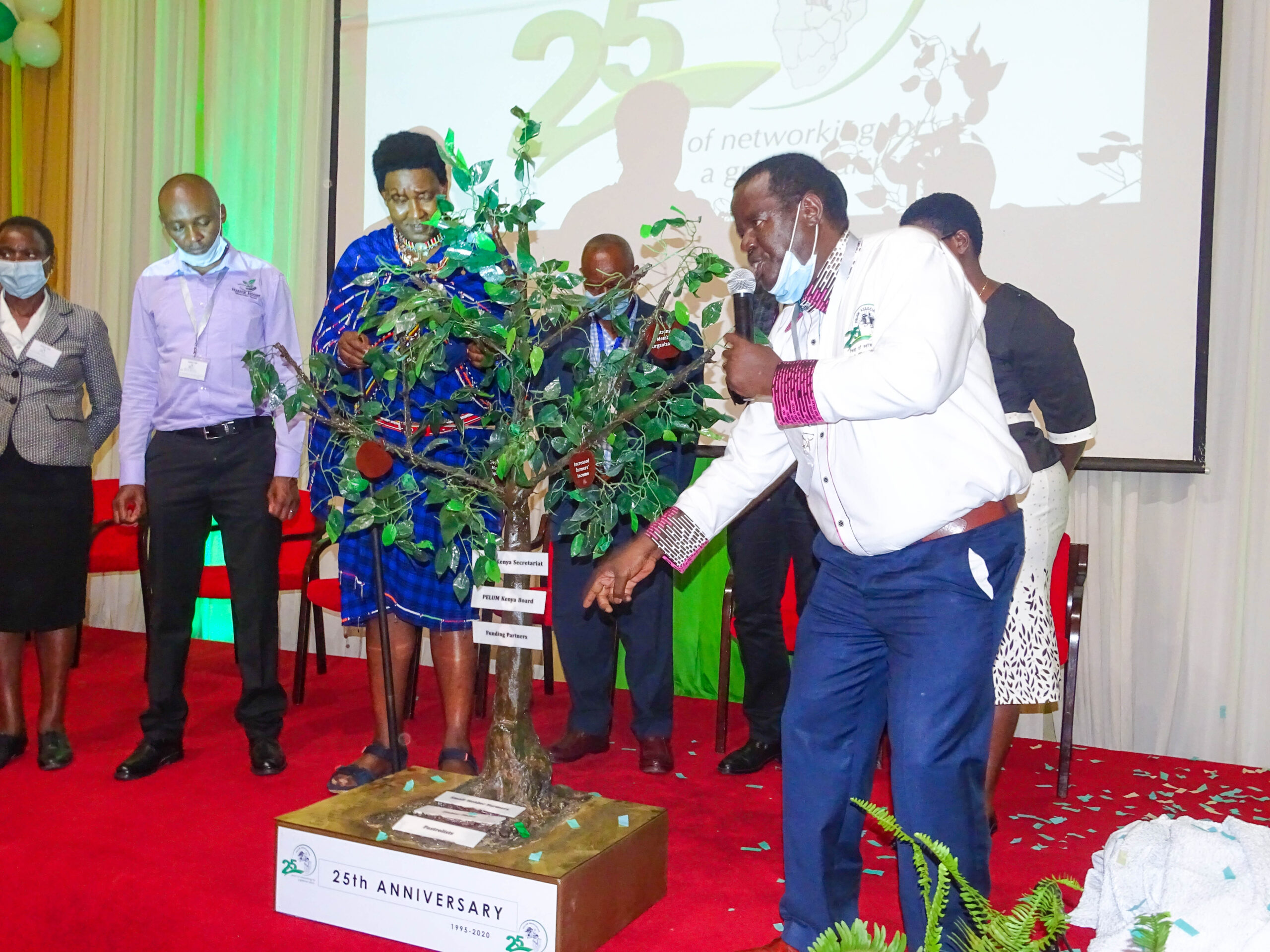 Unveiling of the symbolic tree monument during the PELUM Kenya’s 25th Anniversary Celebrations