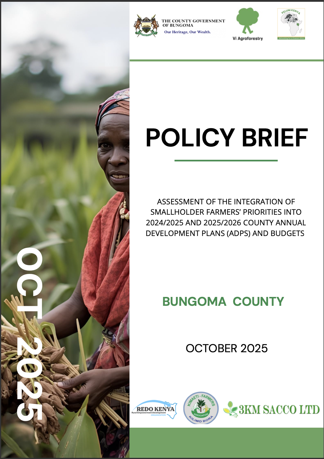 POLICY BRIEF – BUNGOMA COUNTY ASSESSMENT OF THE INTEGRATION OF SMALLHOLDER FARMERS’ PRIORITIES INTO 2024/2025 AND 2025/2026 COUNTY ANNUAL DEVELOPMENT PLANS (ADPS) AND BUDGETS